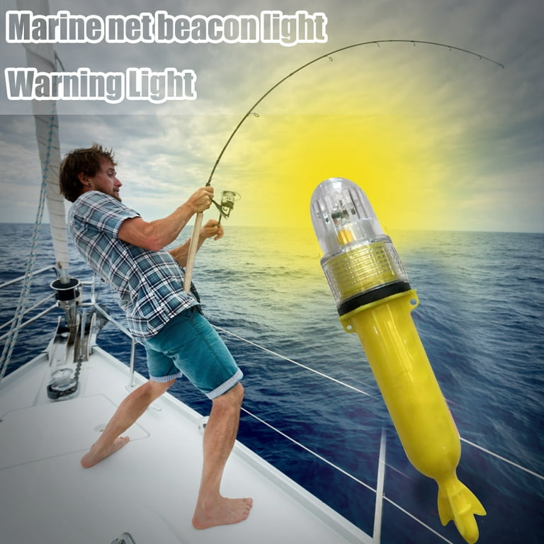 Stargazing Ocean Fishing LED Light Float Waterproof Night Lamp (Yellow Double Battery), Size: 20