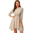 thumbnail image 1 of INSPIRE CHIC Robe Florale pour Femmes Manches Froncées Robes Smockées, 1 of 6