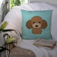 thumbnail image 3 of Dog Face Checkerboard Design Fabric Decorative Pillow, 3 of 4