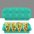 thumbnail image 1 of Clearance Items,npkgvia Food Storage,Food Containers,Silicone Holder Food Grade Rack Tray Holds Up To 5 Food Plates With Easy Access Handle Dishwasher & Microwave,Kitchen Storage,Green, 1 of 7