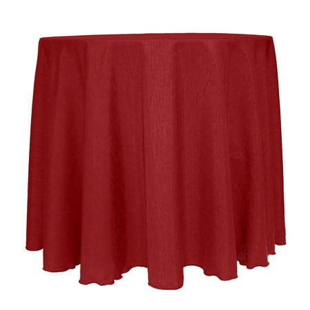 

Ultimate Textile (5 Pack) Reversible Shantung Satin - Majestic 102-Inch Round Tablecloth - for Weddings Home Parties and Special Event use Cherry Red