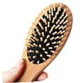 thumbnail image 2 of Juego de peine de madera y cepillo masajeador del cuero cabelludo para desenredar suavemente el cabello y revitalizar el cuero cabelludo., 2 of 5