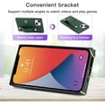 thumbnail image 2 of Case for Apple iPhone 14 with Card Slot Holder, Removable Adjustable Shoulder Strap Lanyard Crossbody Neck Purse Phone Case for iPhone 14 KB Green, 2 of 13