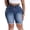 Royal Blue-957, variant on Gocolloa Women's Plus Size High Waisted Stretchy Jean Shorts 10" Inseam Raw Hem Denim Bermuda Shorts Royal Blue 24W