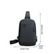thumbnail image 3 of Bolso bandolera hombre mujer | Bolsa pectoral de gran capacidad para viajar | Mochila bandolera de poliéster impermeable | Elegante bolso organizador de varios compartimentos - 28x19x10cm | Ligero, 3 of 5