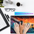 thumbnail image 3 of Vibrant Colors Space Scene Desk Mat Mouse Pad, Anime Cosmic Adventure Design Large Gaming Desk Mats, Cute Futuristic Spaceship Desk Pad Mousepad XXL Extended Keyboard and Mouse Mat, 31.5x15.7 in, 3 of 6