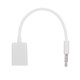 thumbnail image 3 of Cable convertidor Irfora Jack de audio AUX para automóvil masculino de 3,5 mm a cable adaptador convertidor hembra cable USB 2.0 OTG (blanco) Irfora Cable convertidor, 3 of 5