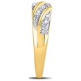 thumbnail image 4 of FB Jewels 14kt Yellow Gold His Hers Round Diamond Square Matching Wedding Set 1/3 Cttw Size 5, 4 of 4