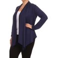 thumbnail image 3 of Women's Plus Size Casual Long Sleeve Draped Open Cardigan XL-4XL, 3 of 6