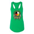 thumbnail image 2 of Wild Bobby, Medicine Wheel Dreamcatcher Native American Pop Culture Ladies Racerback Tank Top, Kelly, Medium, 2 of 3