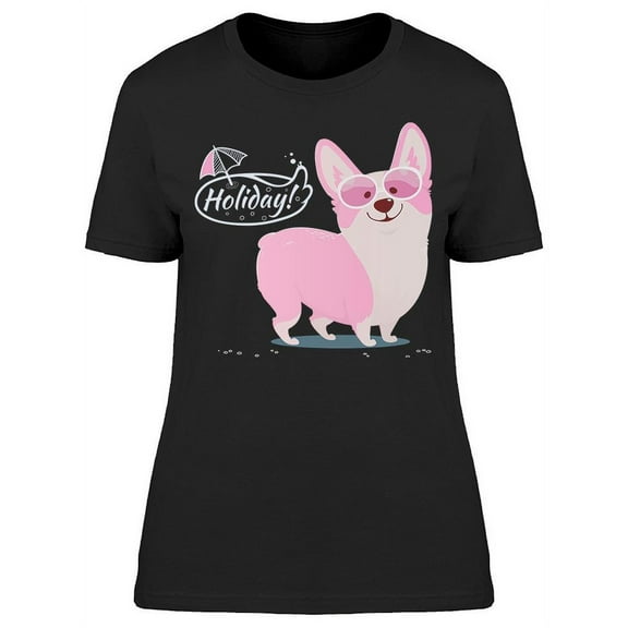 Holiday! Corgi T-Shirt Women -Image by Shutterstock, Female Small