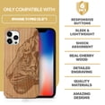thumbnail image 7 of Case Yard Wooden Case Outside Soft TPU Silicone, Slim Fit Shockproof Wood Protective Phone Cover for Girls Boys Men and Women, Supports Wireless Charging Bengal Tiger Design case for iPhone-11-Pro, 7 of 7