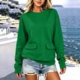 thumbnail image 2 of Loopsun Womens Long Sleeve Fall Tops Fashion Solid Zip Front Crew Neck Casual Sports Style Shirts, 2 of 5