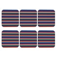 thumbnail image 2 of Lsque Mexican Blanket stripes Pattern 4" Drink Coasters Set of 6, Leather Absorbent Coasters, Table Coaster Set Decorative Coffee Cup Coasters Housewarming Gift,Square, 2 of 7