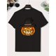 thumbnail image 1 of Halloween T-shirt - Halloween Graphic Tee with Jack-o'-Lantern Design, Lightweight & Comfortable Short Sleeve Top for Kids, Casual Summer Clothing, Halloween T Shirt, 1 of 6