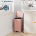 thumbnail image 3 of TLSUNNY 8 Gal Square Trash Can, Stainless Steel Step Garbage Bin, Soft-Close Lid & Removable Inner Bucket for Kitchen, Office, Home, 3 of 9