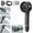 Light gray, variant on Ion Drops Shower Head, High Pressure Shower Head and Hose Set with 4 Filters, 59‘’ Hose & Bracket, 4 Spray Modes & Pause Switch, Ion Drops Filtered Showerhead with Handheld, Gray