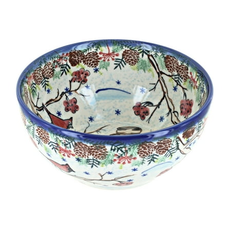 

Blue Rose Polish Pottery Little Snowman Cereal/Soup Bowl