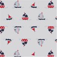 Bacati Little Sailor Boats/Whales Muslin 2Piece Security Blankets