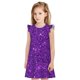 thumbnail image 1 of Balery Purple Glitter Camisón de princesa para niñas, pijama de algodón con mangas abullonadas, suave y bonito.-XX-Large, 1 of 6