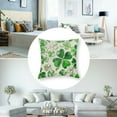 thumbnail image 5 of nygtbtfer St Patricks Day Square Pillow Green Lucky Shamrock Clover Decorative Square Pillow Cases Set of 2 Spring Holiday Throw Pillows Farmhouse Home Decor For Sofa Couch Bedroom Outdoor White, 5 of 7