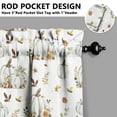 thumbnail image 5 of Rod Pocket Kitchen Curtain Set 3-Piece, 27.5x36 Inch Valance & Tier Drapes, Polyester Pongee Cafe Curtains for Living Room, Bathroom, Farmhouse Rustic Country Window Treatments., 5 of 6