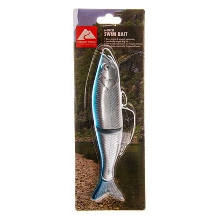 Ozark Trail Hard Plastic Freshwater Swimbait Fishing Lure 6 inch. Brightly Colored to Attract Nearby Fish.
