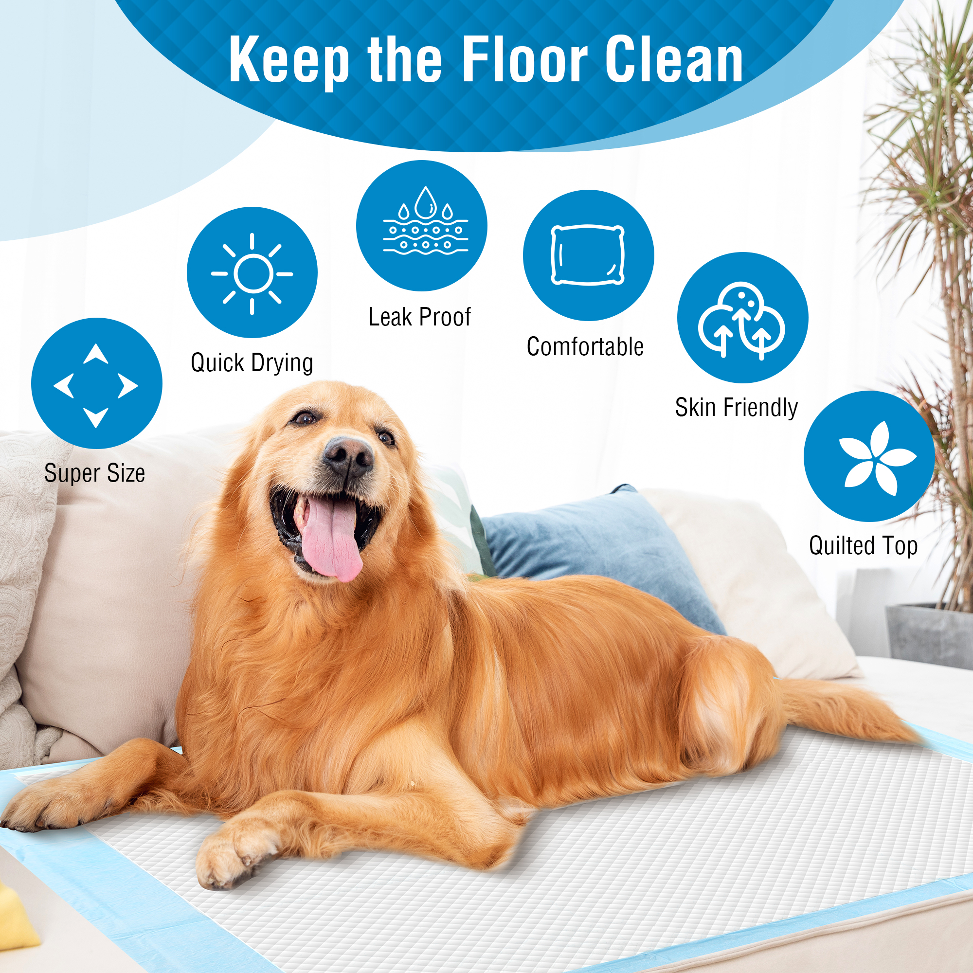 Zoolike XXL Dog Training Pads, 30x36 Inch, 50 Count photo 2
