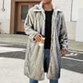 thumbnail image 5 of Fartey Faux Faux Fur Coat for Men Plus Size Winter Fashion Furry Fleece Trench Coat Dressy Casual Long Sleeve Lapel Jacket Overcoat Long Parka Outerwear White S-4XL, 5 of 8