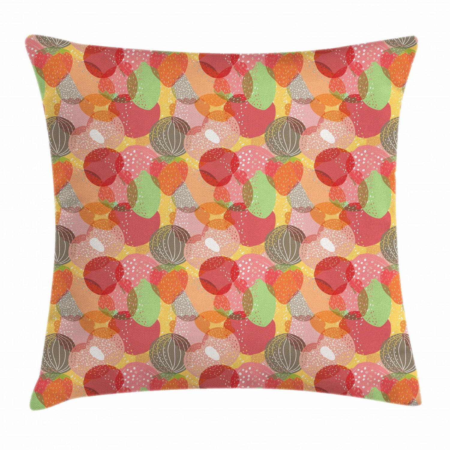 Multicolor FRUITS Cool Orange Throw Pillow 16x16 Multicolor FRUITS Cool Orange Throw Pillow 16x16