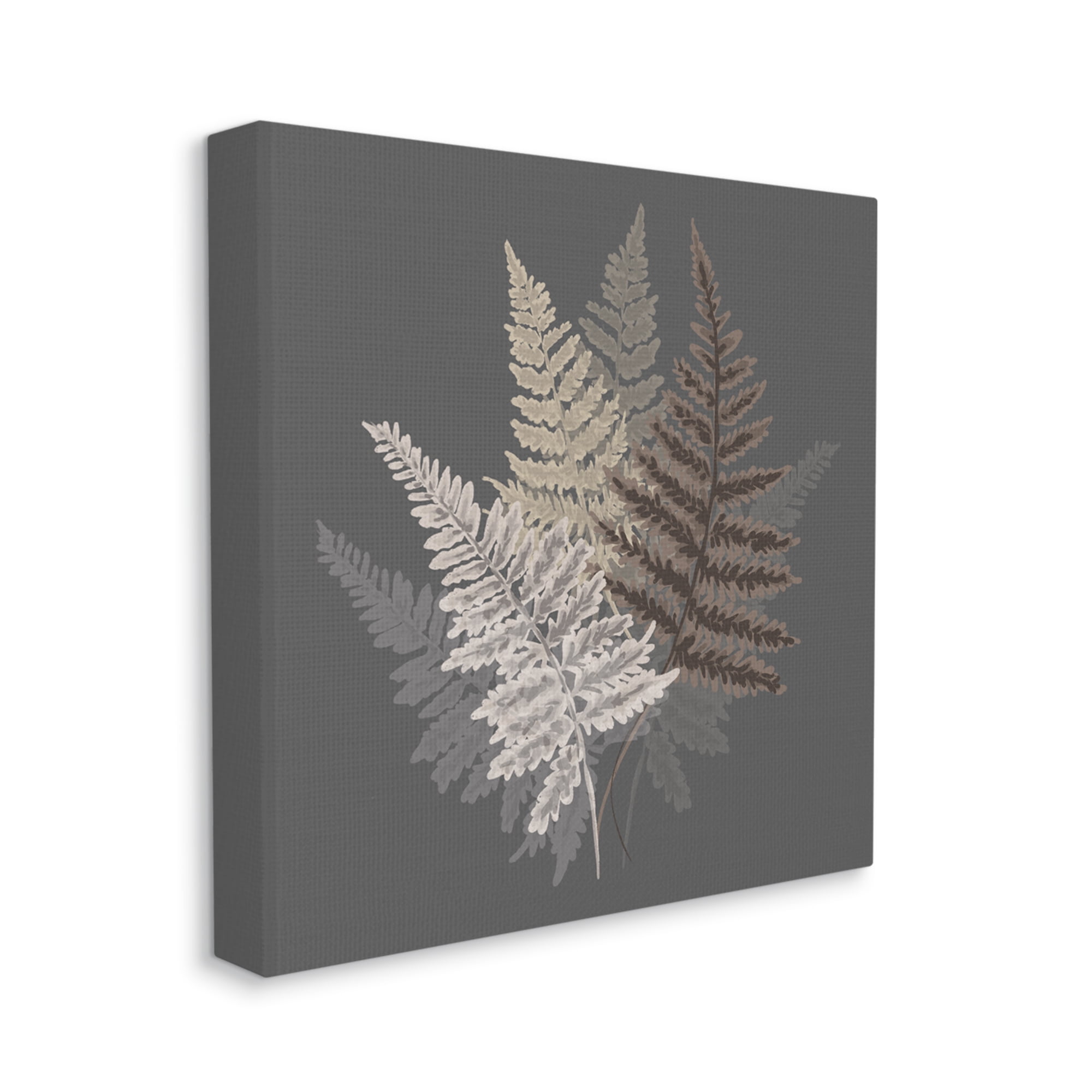 Stupell Industries Botanical Fern Leaves Modern Layered Nature Design Graphic Art Gallery Wrapped Canvas Print Wall Art, Design by House of Rose