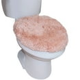 thumbnail image 5 of Soft Microfiber Bathroom Toilet Lid Cover, Machine Washable Seat Covers, Stays in Place Rubber Backing, Fits Most Round, Elongated and Oblong Lids, Home Decor Accessories, 18x18, Coral, 5 of 9