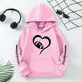 thumbnail image 2 of Little Girls Pullover Hoodie Sweatshirt Long Sleeve Sweatshirt Graphic Hoody Kids Cute Pullovers Top Clothes Size 6-7T,Pink, 2 of 4