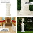 thumbnail image 4 of Efavormart 2 Pack 25" Tall White PVC 10mm Crystal Beaded Studded French Inspired Pedestal Column Stand for Floral Arrangements, Wedding, Aisle Decor, DIY Background Designing, 4 of 10