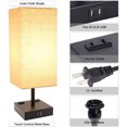 thumbnail image 4 of ruzhgo Bedside Night Light Nightstand Reading Nightlight Touch Control Lamp with Charging Ports LED Lighting Tool for Home Living Room, 4 of 6