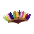 thumbnail image 3 of Tocado de plumas, sombrero indio, decoración colorida, accesorios para fotos, diadema de plumas Rosa colorida roja, 3 of 9