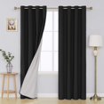thumbnail image 1 of Deconovo Cortinas opacas negras de 132 x 213 cm con aislamiento térmico para ventanas, 1 of 9