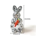 thumbnail image 3 of Mosaic Glass Easter Bunny Hanging Ornament, Silver Foam Rabbit Decoration for Home Tabletop, Party Supplies, Spring Decor Gift, 3 of 6