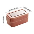 thumbnail image 3 of Microwave Safe Bento Lunch Box for Adults & s 1350ml Leak-Proof Insulated Container with Compartments & Utensils Plastic Multi-Color, 3 of 6