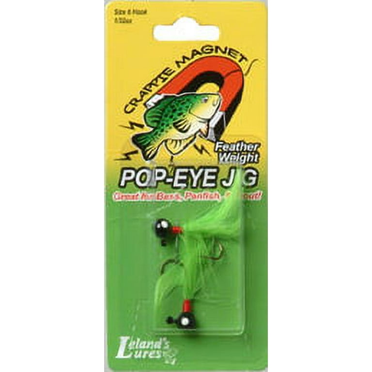 Leland Lures Crappie Magnet Pop-Eye Jigs - Chartreuse 
