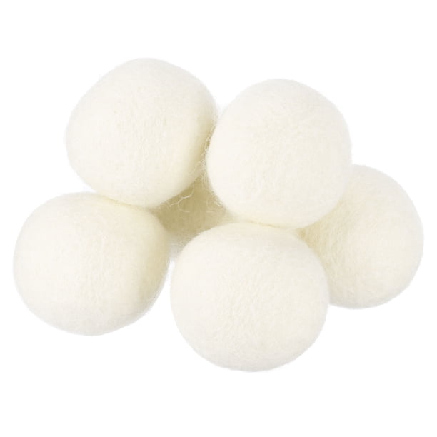 Uxcell 6 Paquetes de Pelotas de Secadora, Pelotas de Secadora de Lana de 1.6 Pulgadas para Ropa, Blancas