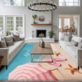 thumbnail image 3 of Life Is Better At The Beach Large Area Rugs 8x10 ft Summer Ocean Umbrella Slippers Starfish Washable Rug Non Slip Indoor Carpet Absorbent Floor Mat for Living Room Bedroom Dining Room, 3 of 9