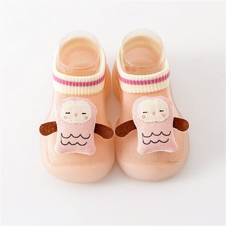 

eczipvz Toddler Shoes Boys Girls Animal Cartoon Socks Shoes Toddler WarmThe Floor Socks Non Slip Prewalker 6 Toddler Shoes Boys Pink