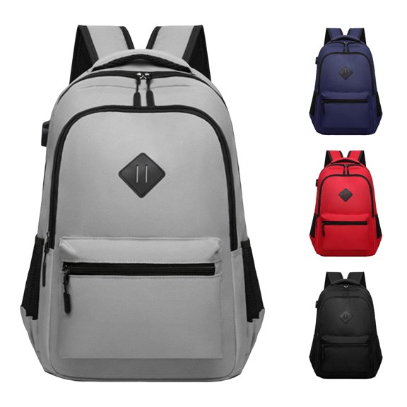 CUZIBR Black Backpack Backpack Multi Zipper Side Mesh Pockets Adjustable Padded Straps Large Capacity Rucksack For Youth Teens Back To School Commute Travel Carry Bag