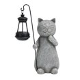 thumbnail image 2 of Estatua de gato para exteriores con luz solar, bonita estatua de jardín con luz solar para patio y hogar 85 x 85 x 195 cm, 2 of 8