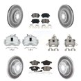 thumbnail image 1 of Transit Auto Front Rear Disc Brake Caliper Coated Rotors and Semi-Metallic Pads Kit (10Pc) for Car Volkswagen GTI KCG-101062S, 1 of 11