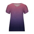 thumbnail image 4 of Giftesty Womens Blouses and Tops Fashion Women's Summer V-Neck Short Sleeve Print Casual T-shirt Blouse, 4 of 4
