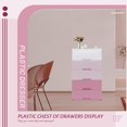 thumbnail image 6 of 5-Layer Drawers Dresser, Drawers Chest with Detachable Universal Wheel, PP Storage Chest of Drawers for Closet Bedroom Clothing Clothes Closet Organization, Pink Dresser, 6 of 9
