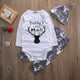 Sylvamorning Bébé Garçon Papa Petit Homme Coton T-Shirt + Pantalon + Chapeau 3PCS Vêtements Ensemble – image 4 sur 7