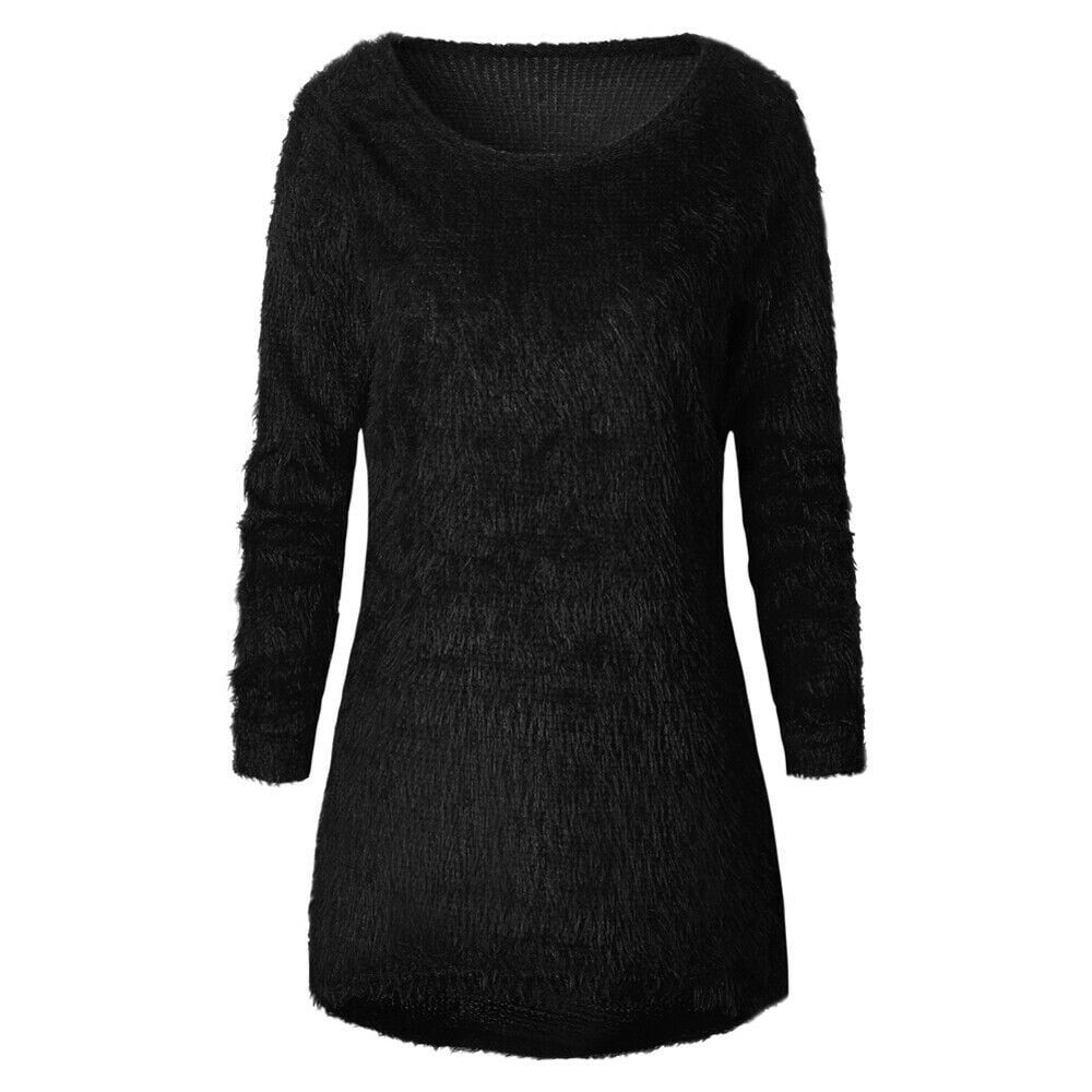 fluffy black jumper womens
